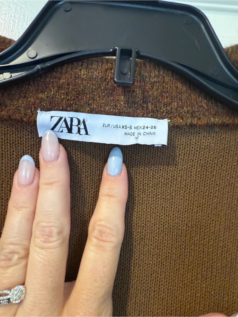 Zara Brown Wool-Blend Button Front Jacket - Picture 3 of 5